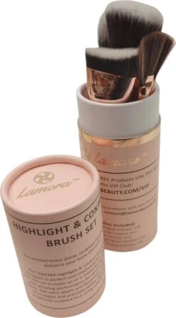 Lamora Make-up Kwasten Set - Contour - Lamora Proffecioneel - 5 Delig Kwasten In Luxe Koker -Bekend Cosmetica Winkel 666x1200 4