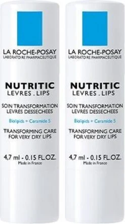 La Roche-Posay Nutritic Lippenstick - 2x4,7ml - (zeer) Droge Lippen