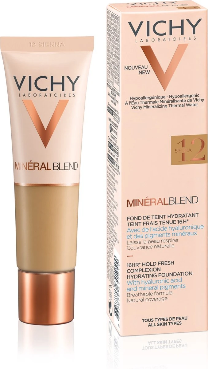 Vichy Minéralblend Foundation - 12 Sienna - 30ML - Natuurlijke Dekking 11 Vichy Minéralblend Foundation - 12 Sienna - 30ML - Natuurlijke Dekking - Afbeelding 9