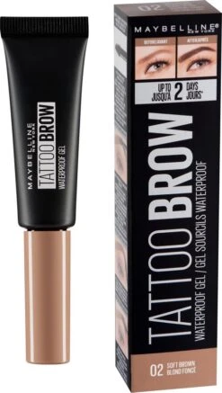 Maybelline Tattoo Brow Waterproof Wenkbrauwgel - 02 Soft Brown -Bekend Cosmetica Winkel 678x1200 3