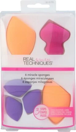 Real Techniques 6 Miracle Sponges - Make-up Spons -Bekend Cosmetica Winkel 691x1200 2