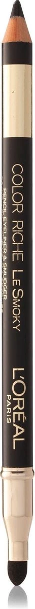 L’Oréal Paris Color Riche Le Smoky - 201 Black Velourt - Oogpotlood 4 L’Oréal Paris Color Riche Le Smoky - 201 Black Velourt - Oogpotlood - Afbeelding 2