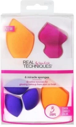 Real Techniques 6 Miracle Sponges - Make-up Spons -Bekend Cosmetica Winkel 717x1200 3
