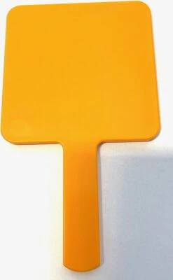 Merkloos Make-Up Spiegel / Handspiegel Met Handvat - Klein - Compact - Handzaam - 8,0 X 8,0 Cm Spiegeloppervlak - Oranje -Bekend Cosmetica Winkel 741x1200 12