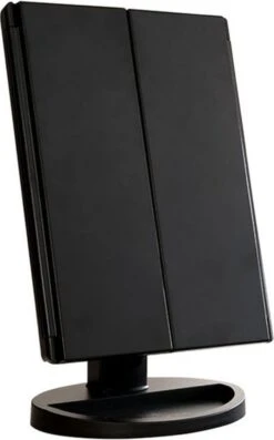 UNIQ Trifold Make Up Spiegel Met LED Verlichting En 2 Vergrootspiegels - Staande Spiegel - 21 LED-lampjes - Op Batterijen En USB (kabel Incl) - Zwart 11 UNIQ Trifold Make Up Spiegel Met LED Verlichting En 2 Vergrootspiegels - Staande Spiegel - 21 LED-lampjes - Op Batterijen En USB (kabel Incl) - Zwart -Bekend Cosmetica Winkel 746x1200 10
