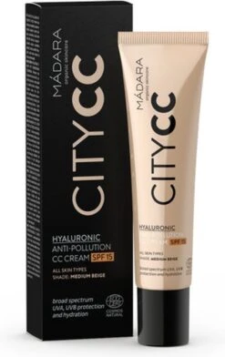 MÁDARA Anti-Pollution CC Cream SPF15 Medium Beige 40ml - Hyaluronzuur -UVA/UVB -Bekend Cosmetica Winkel 757x1200 4