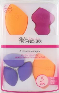 Real Techniques 6 Miracle Sponges - Make-up Spons -Bekend Cosmetica Winkel 768x1200 11