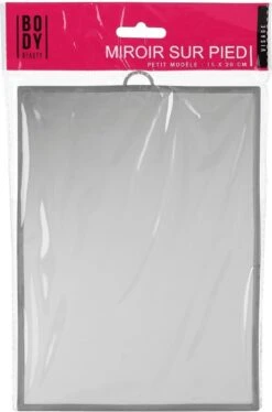 Basic Make-up Spiegel/scheerspiegel Op Standaard Kunststof 18 X 24 Cm Grijs - Badkamer/kaptafel Opmaakspiegels -Bekend Cosmetica Winkel 793x1200 8