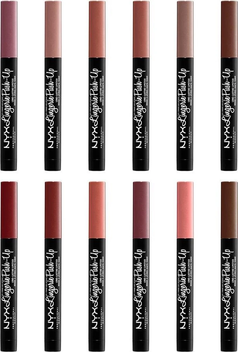 NYX Professional Makeup Lip Lingerie Push Up Long Lasting Lippenpotlood - LIPLIPLS06 Push Up - 16 Gr 10 NYX Professional Makeup Lip Lingerie Push Up Long Lasting Lippenpotlood - LIPLIPLS06 Push Up - 16 Gr - Afbeelding 8