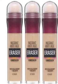 Maybelline Eraser Eye Concealer - Nude - 3 Stuks Voordeelverpakking -Bekend Cosmetica Winkel 830x1200 2