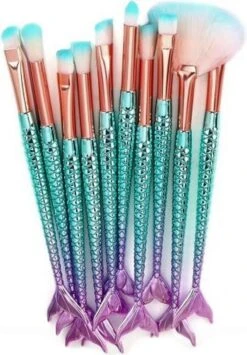 Bekend Cosmetica Winkel 31 10-delige Make-up Kwasten/Brush Set | Mermaid / Zeemeermin | Fashion Favorite