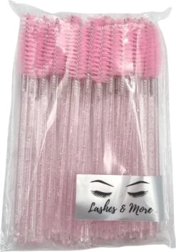 Wegwerp Wimper En Wenkbrauw Borsteltjes - Mascara Borsteltjes - 50 Stuks - Roze Glitter -Bekend Cosmetica Winkel 840x1200 4