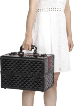 Make-upkoffer, Kapperskoffer, Cosmeticakoffer, Lege Nagelkoffer, Multikoffer, Afsluitbaar Voor Nageldesign/massageolie/fotoapparatuur, 34,7 X 22,2 X 25 Cm , Volledig Zwart HM-YAHEE-411233 15 Make-upkoffer, Kapperskoffer, Cosmeticakoffer, Lege Nagelkoffer, Multikoffer, Afsluitbaar Voor Nageldesign/massageolie/fotoapparatuur, 34,7 X 22,2 X 25 Cm , Volledig Zwart HM-YAHEE-411233 -Bekend Cosmetica Winkel 842x1200 3