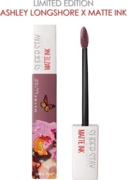 Maybelline Superstay Langhoudende Lippenstift - Matte Ink X Ashley Longshore - 95 Visionary - Paars - Limited Edition -Bekend Cosmetica Winkel 845x1200 1