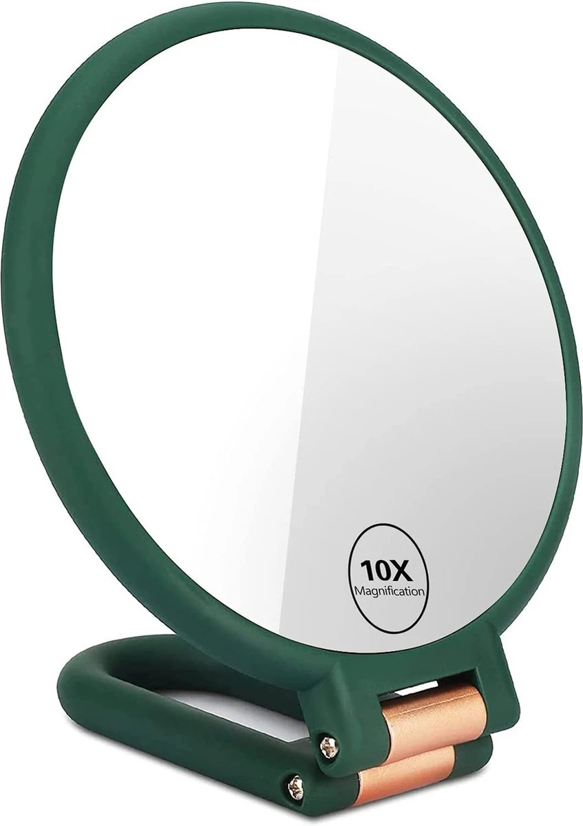FOGARI Handspiegel Met 1 X 10 X Vergroting, Dubbelzijdige Make-upspiegel, Draagbare Kleine Spiegel, Inklapbare Verstelbare Spiegel Met Handvat, Ronde Reisspiegel, Make-upspiegel, Tafelspiegel, 360 Graden Draaibaar 3 FOGARI Handspiegel Met 1 X 10 X Vergroting, Dubbelzijdige Make-upspiegel, Draagbare Kleine Spiegel, Inklapbare Verstelbare Spiegel Met Handvat, Ronde Reisspiegel, Make-upspiegel, Tafelspiegel, 360 Graden Draaibaar