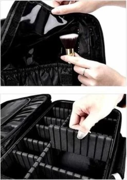 Cosmetica Koffer - Make-up Koffer Met Verstelbare Vakken - Visagie En Nagelstyliste Beauty Koffer - 26x23x9CM -Bekend Cosmetica Winkel 848x1200 6