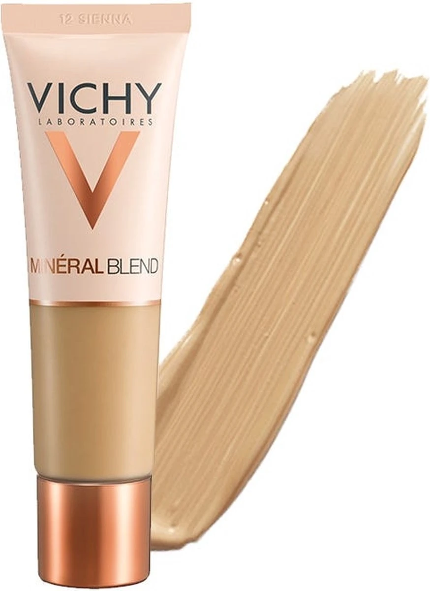 Vichy Minéralblend Foundation - 12 Sienna - 30ML - Natuurlijke Dekking 5 Vichy Minéralblend Foundation - 12 Sienna - 30ML - Natuurlijke Dekking - Afbeelding 3