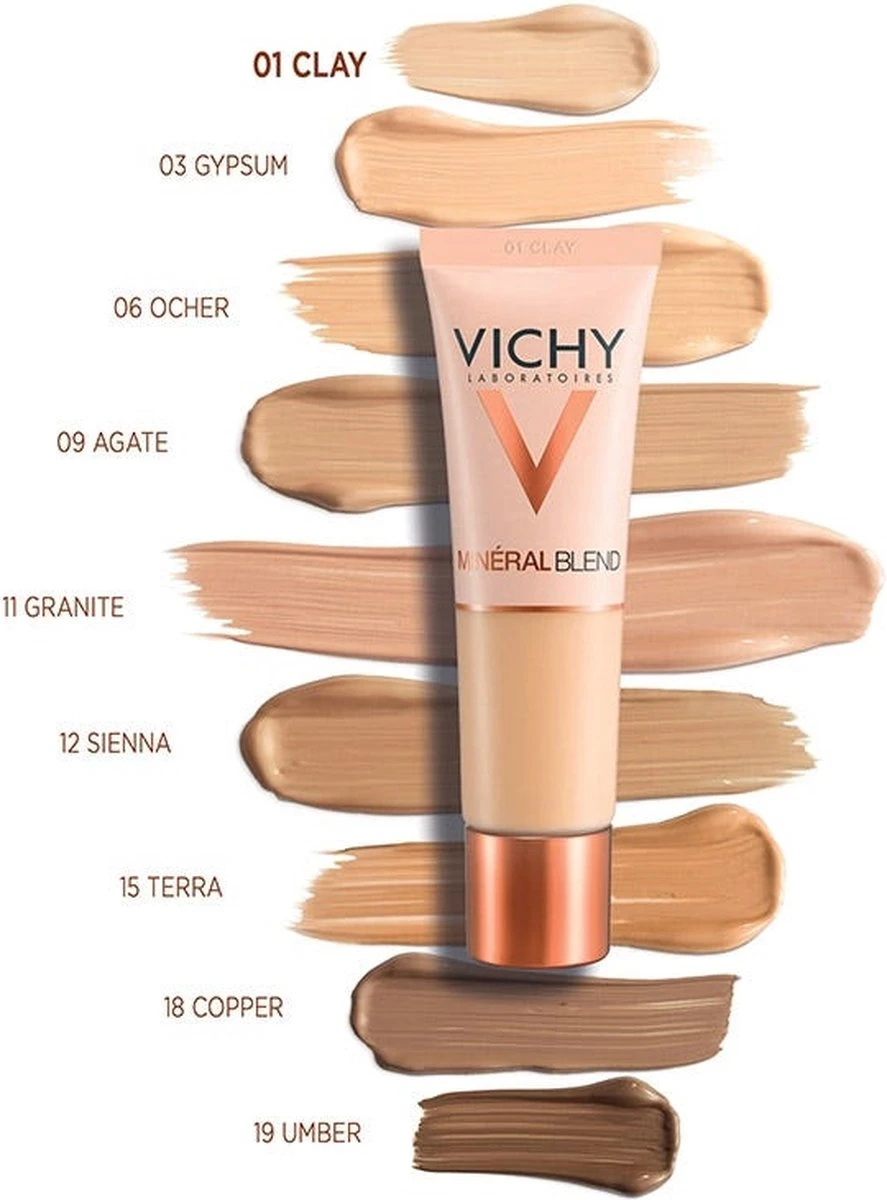 Vichy Minéralblend Foundation - 12 Sienna - 30ML - Natuurlijke Dekking 12 Vichy Minéralblend Foundation - 12 Sienna - 30ML - Natuurlijke Dekking - Afbeelding 10