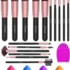 Bestope Make Up Kwasten Set Met Beauty Blenders 16 Delig - Brush Set - Kwasten Reiniger - Rosé Goud -Bekend Cosmetica Winkel 891x1200 6