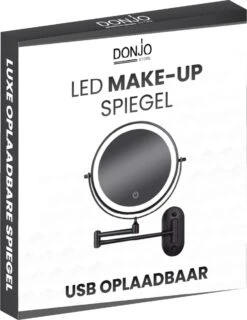 Make Up - Spiegel - Led Verlichting - 10X Vergroting - 3 Lichtstanden - Wandspiegel Rond - Badkamer - Mat Zwart - Draadloos -Bekend Cosmetica Winkel 926x1200 8