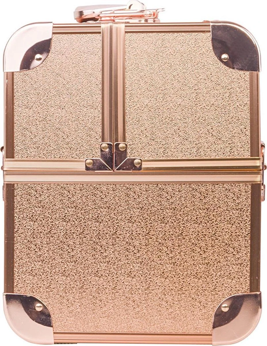 Aluminium Koffer Rosé Gold Met Opbergvakken 7 Aluminium Koffer Rosé Gold Met Opbergvakken - Afbeelding 5