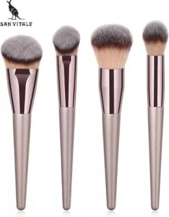 San Vitale® - Luxe Professionele Make Up Kwasten Set - Make Up Brush - Vegan Penselen - Inclusief Pouch - Make Up Pouch Met 10-delig Penselen Set - Champagne/goud 25 San Vitale® - Luxe Professionele Make Up Kwasten Set - Make Up Brush - Vegan Penselen - Inclusief Pouch - Make Up Pouch Met 10-delig Penselen Set - Champagne/goud -Bekend Cosmetica Winkel 939x1200 3