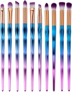 Bekend Cosmetica Winkel 33 10-delige Oog Make-up Kwasten/Brush Set | Rainbow / Regenboog | Fashion Favorite