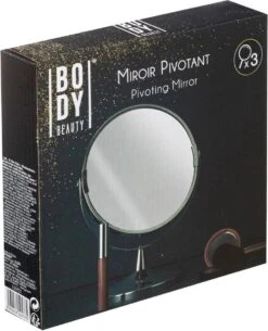 Dubbele Make-up Spiegel/scheerspiegel Op Voet 17 X 23 Cm Zilver - Badkamer Scheerspiegels Op Standaard -Bekend Cosmetica Winkel 971x1200 1