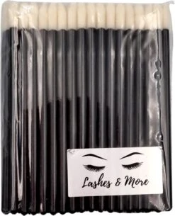 Lipgloss Borsteltjes - Oogschaduw Borsteltjes - Lipbrush - Lipgloss Applicators -Lippenstift & Oogschaduw & Lipgloss Brushes Kwasten - 100 Stuks - Zwart -Bekend Cosmetica Winkel 972x1200 6