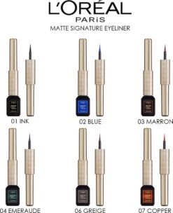 L'Oréal Paris Matte Signature Eyeliner Van Superliner – Matte Liquid Eyeliner – Waterproof - 07 Copper – Bruin -Bekend Cosmetica Winkel 976x1200