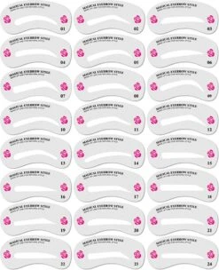 Merkloos Wenkbrauw Stencil / Wenkbrauw Sjabloon Voor Wenkbrauw Stempel - 24 Verschillende Sjablonen - Wenkbrauw Poeder En Wenkbrauwverf - Brow Stamp - Wenkbrauw Vormen - Make Up Set - Make Up Kwasten Set - Cadeau Voor Haar - Wenkbrauwsjablonen -Bekend Cosmetica Winkel 976x1200 3