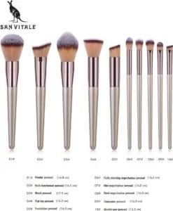 San Vitale® - Luxe Professionele Make Up Kwasten Set - Make Up Brush - Vegan Penselen - Inclusief Pouch - Make Up Pouch Met 10-delig Penselen Set - Champagne/goud 17 San Vitale® - Luxe Professionele Make Up Kwasten Set - Make Up Brush - Vegan Penselen - Inclusief Pouch - Make Up Pouch Met 10-delig Penselen Set - Champagne/goud -Bekend Cosmetica Winkel 989x1200 5