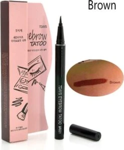 Merkloos 7 Dagen Waterproof Langhoudende Wenkbrauw Tattoo Pen Bruin -Bekend Cosmetica Winkel 992x1200 4