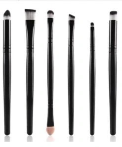 Merkloos Premium Oogschaduw Kwasten Set - 6-delig - Make Up Kwasten - Zwart