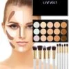 Evvie Contouring Set/ Concealer Palette Met 10-delige Kabuki Kwasten Set -Bekend Cosmetica Winkel 996x1200 2