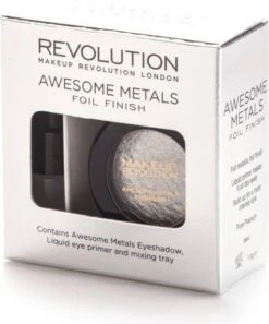 Makeup Revolution - Awesome Metals Eye Foils - Pure Platinum - Metallic Eye Foil - Zilver